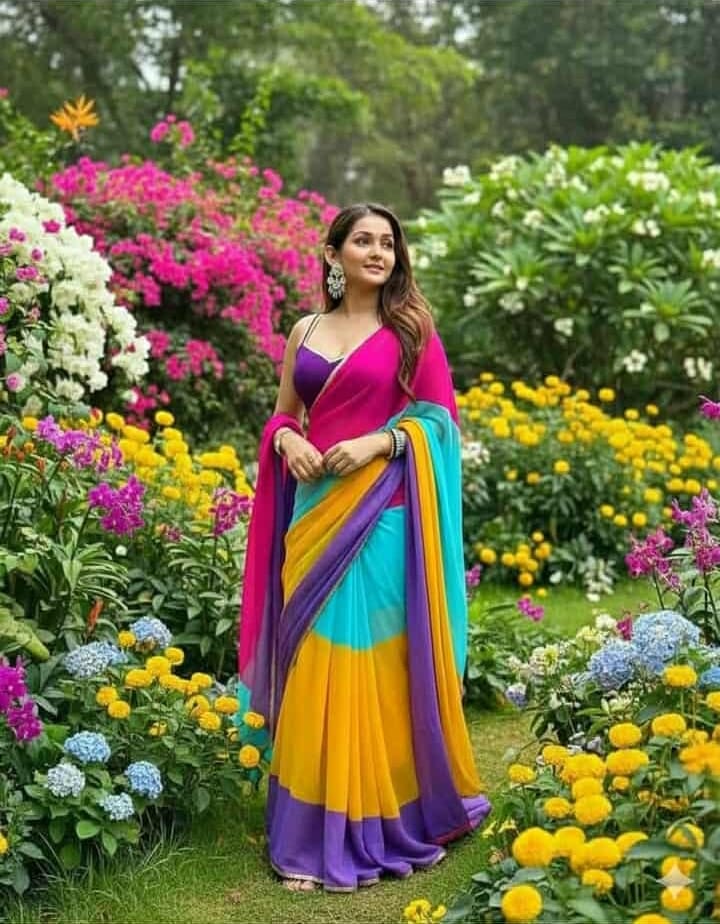 🌸 প্রিমিয়াম সফট জর্জেট শাড়ি | আকর্ষণীয় কালার কালেকশন | যেকোনো অনুষ্ঠান ও ঘোরাঘুরির জন্য পারফেক্ট ✨